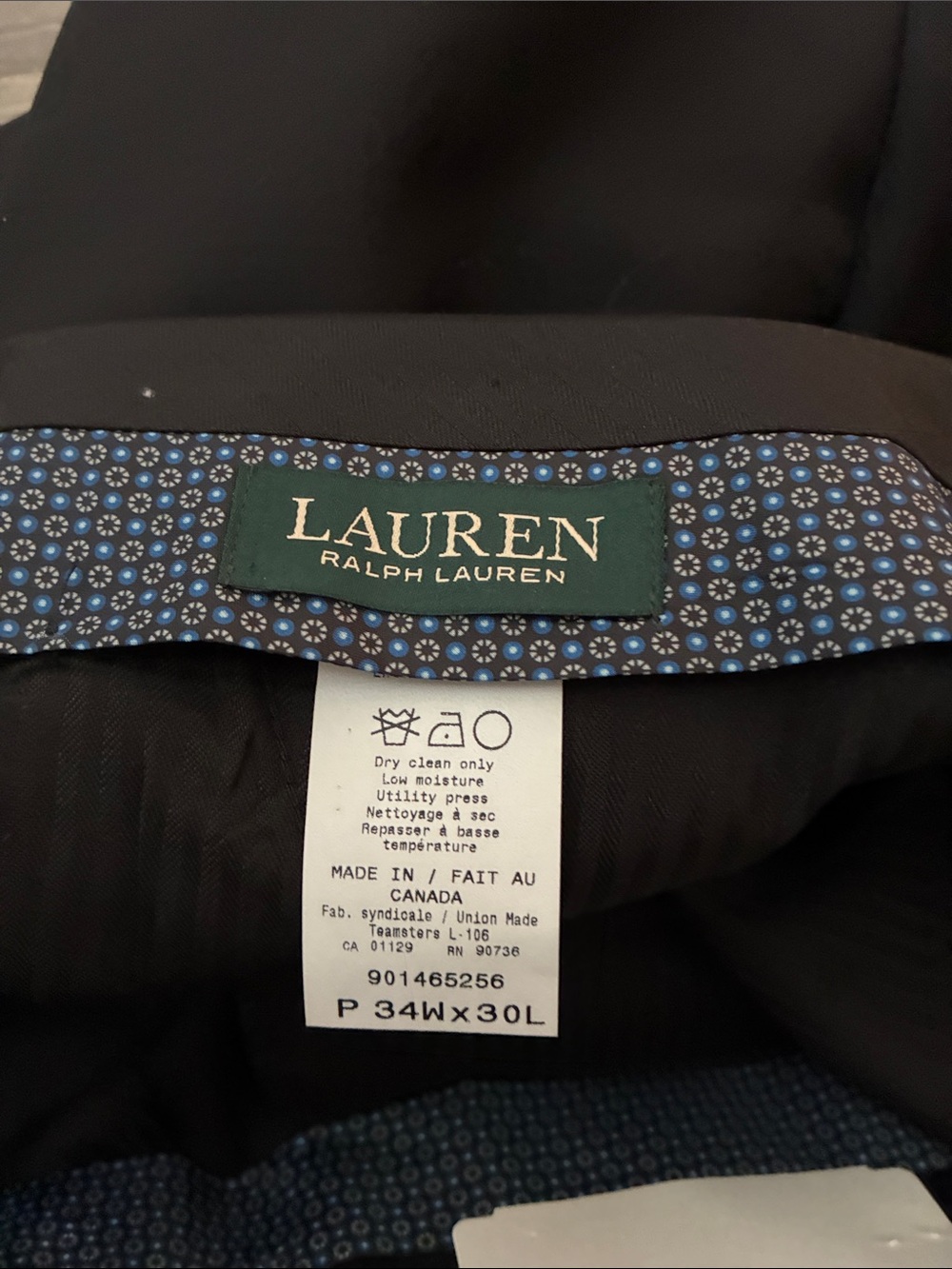 Lauren Ralph Lauren Black Dress pants 34x30 - Picture 3 of 6